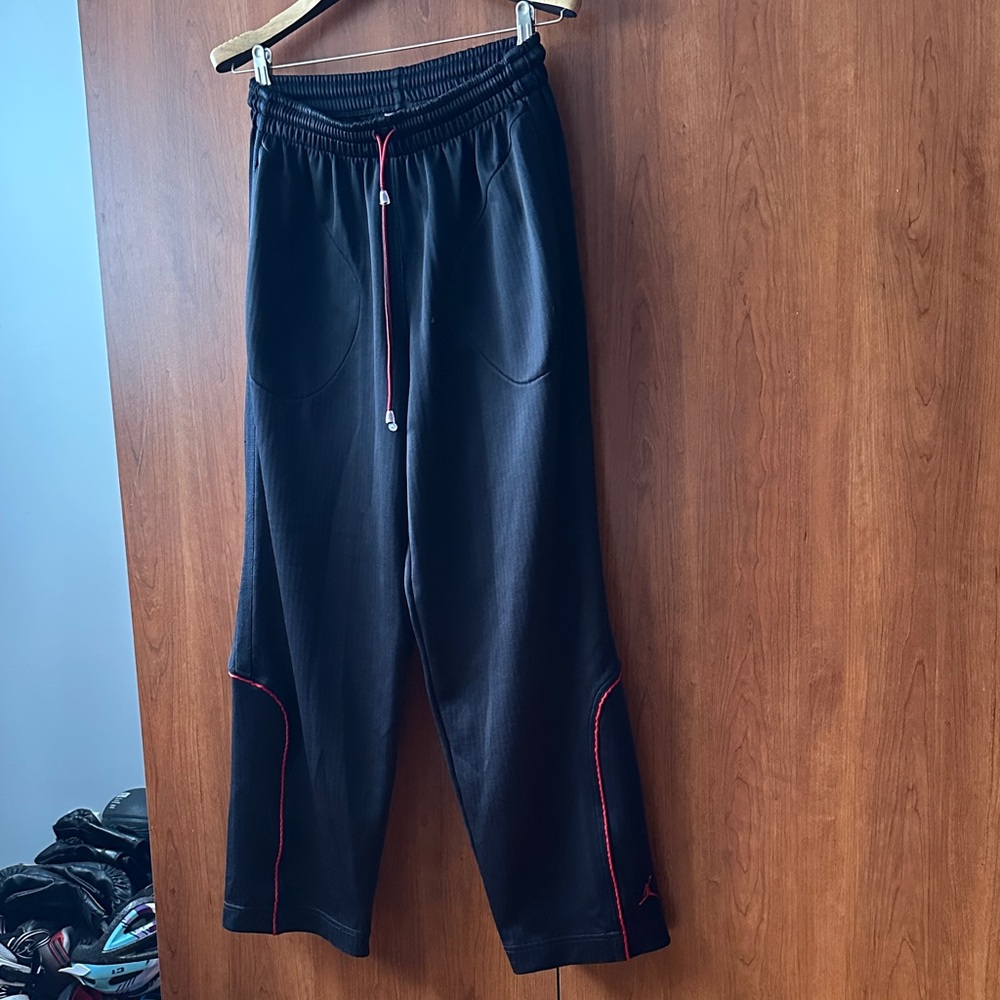 Jordan Black Pants with Red Jumpman and Piping - Picture 2 of 7